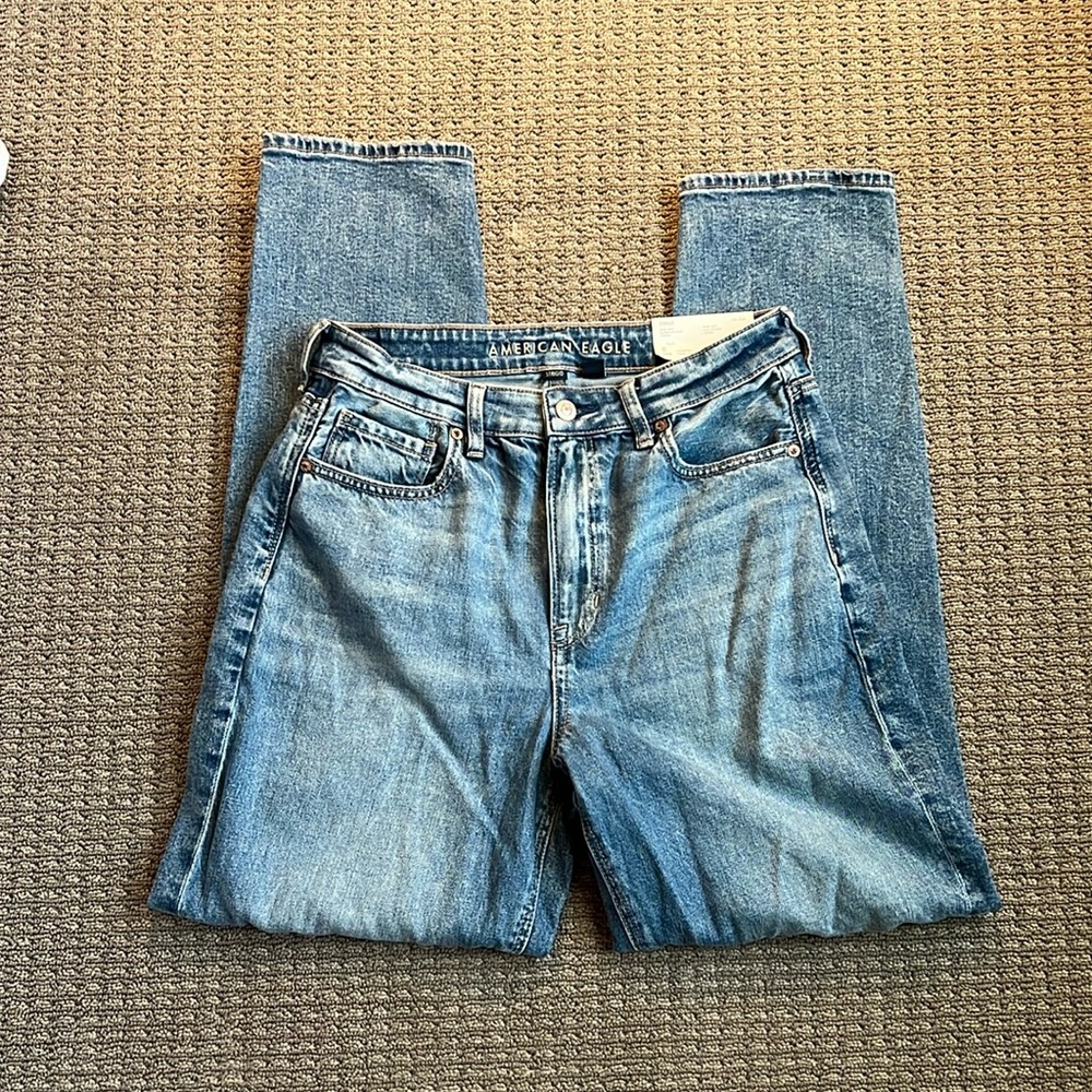 NWT American Eagle Outfitters Distressed Strigid Mom Jeans